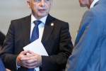 Ueli Maurer, President of the Swiss Confederation, arrives at the event