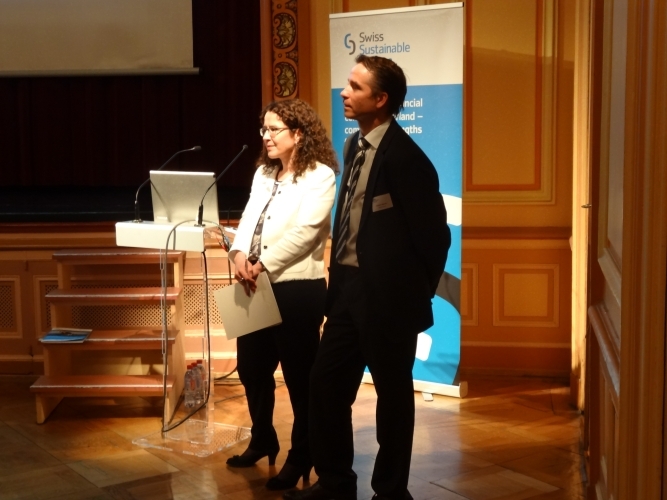 Sabine Döbeli and Frédéric Berney responding to questions
