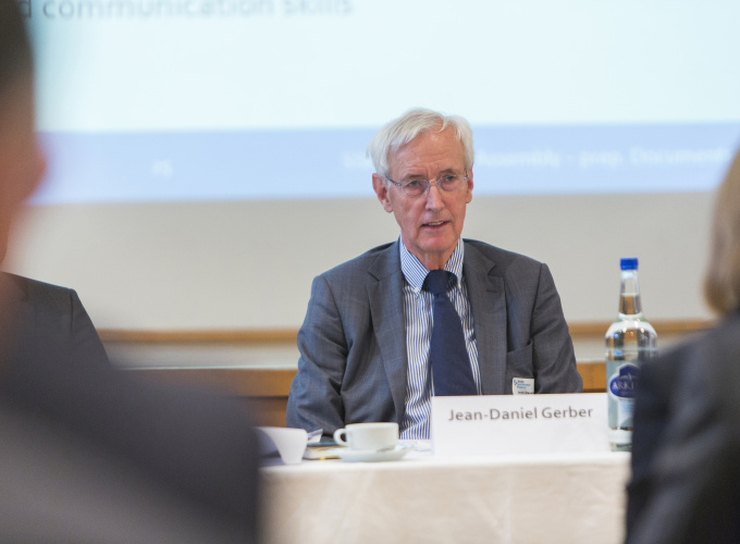 Jean-Daniel Gerber, the new SSF president, thanks the audience for his election