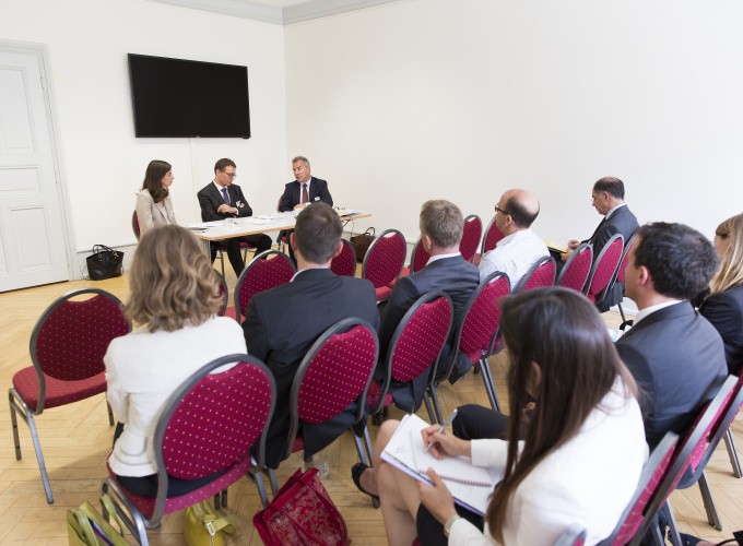 Eric Borremans (Pictet), David Bresch (SwissRe) and Nicole Neghaiwi (South Pole)