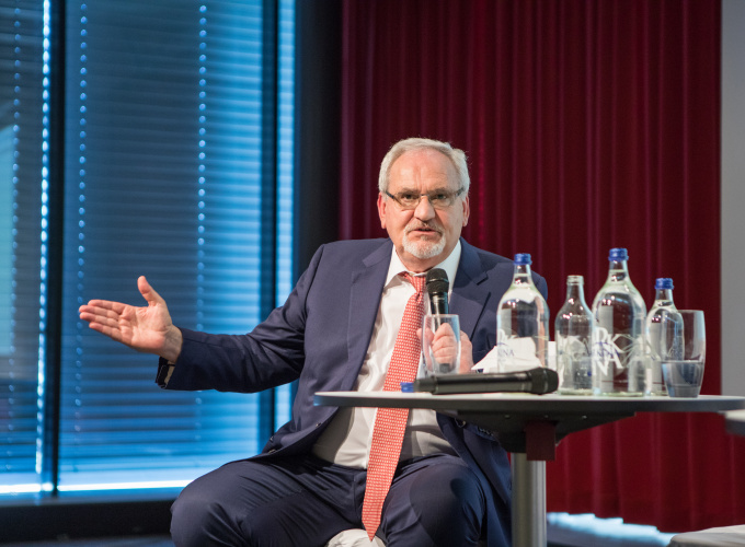 Philippe Le Houérou answering questions from the audience