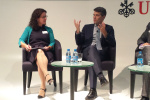 Sabine Döbeli and Eric Usher kick off the panel discussion