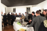 Participants enjoy refreshments after the event